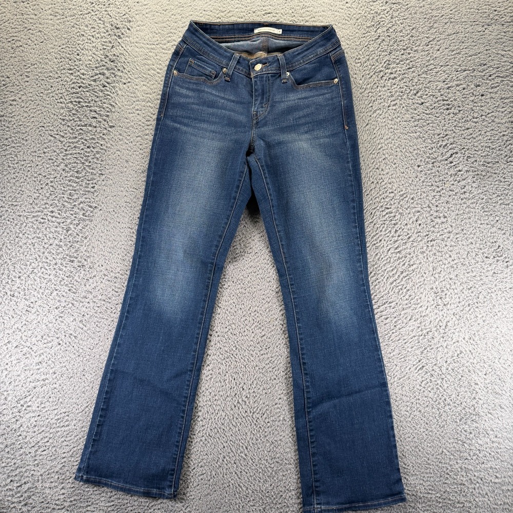 Levi's 529 Jeans Womens 4 Blue Cotton Denim Bootcut Curvy Faded Workwear Stretch